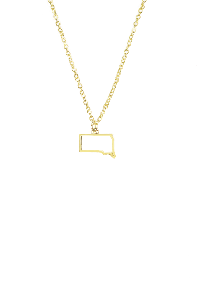 State Necklace - Gold - SOUTH DAKOTA