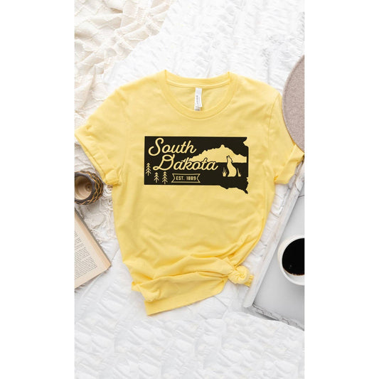 South Dakota State Outline Graphic Tee