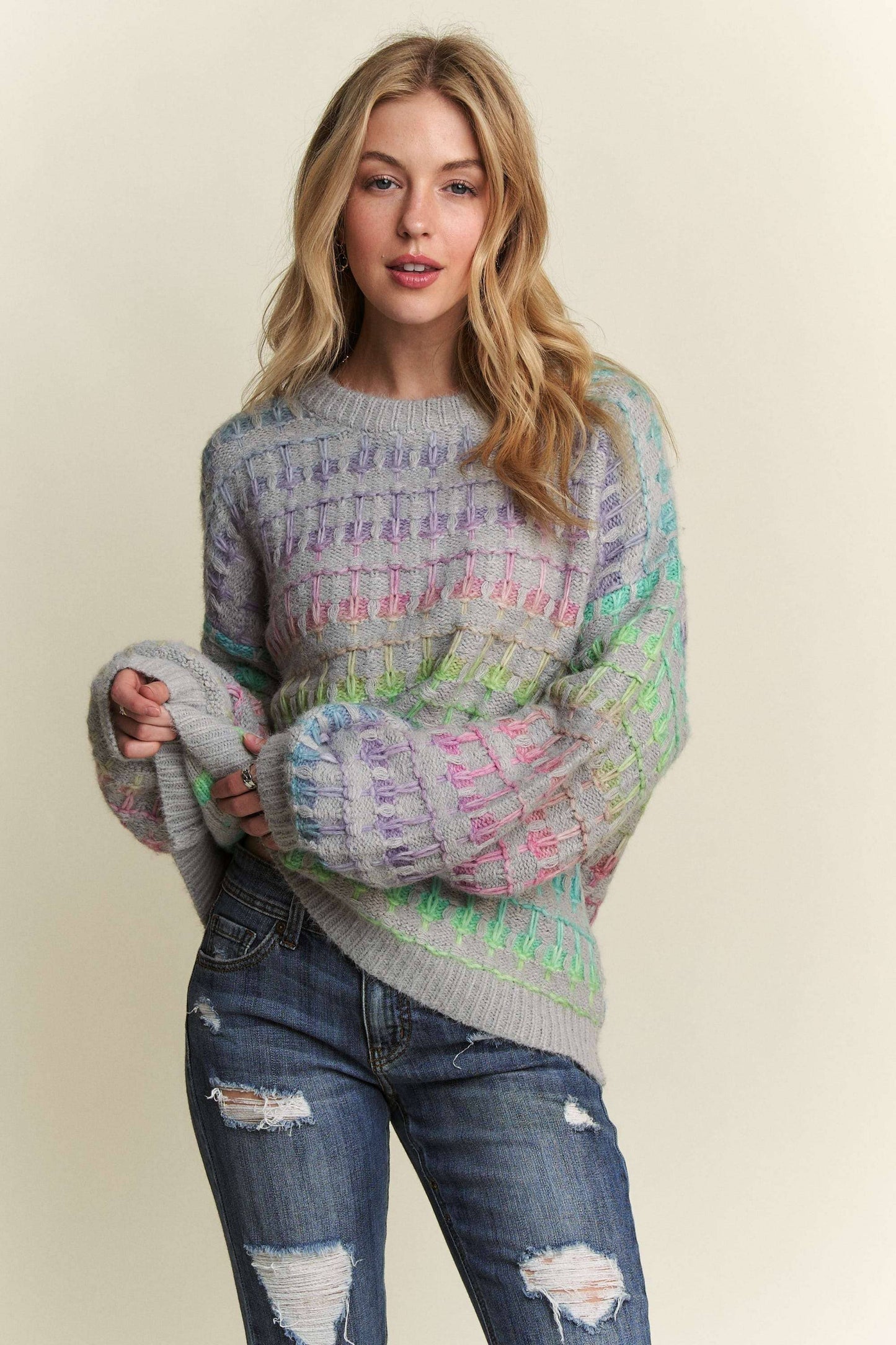 Adora MULTI COLOR OMBRE SWEATER TOP