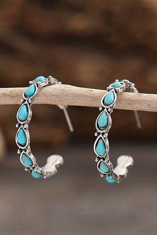 Turquoise Hoop Earrings