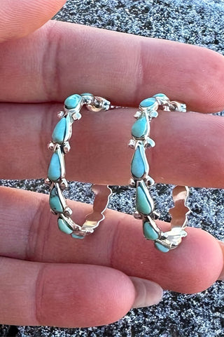 Turquoise Hoop Earrings