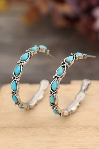Turquoise Hoop Earrings