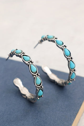 Turquoise Hoop Earrings