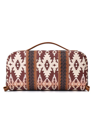 Aztec Print Makeup Bag with Handle