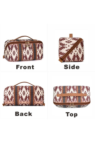 Aztec Print Makeup Bag with Handle