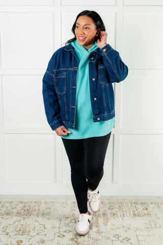 CLEARANCE My Favorite Hooded Pullover in Turquoise