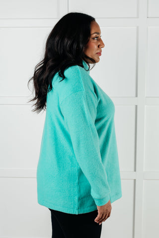CLEARANCE My Favorite Hooded Pullover in Turquoise