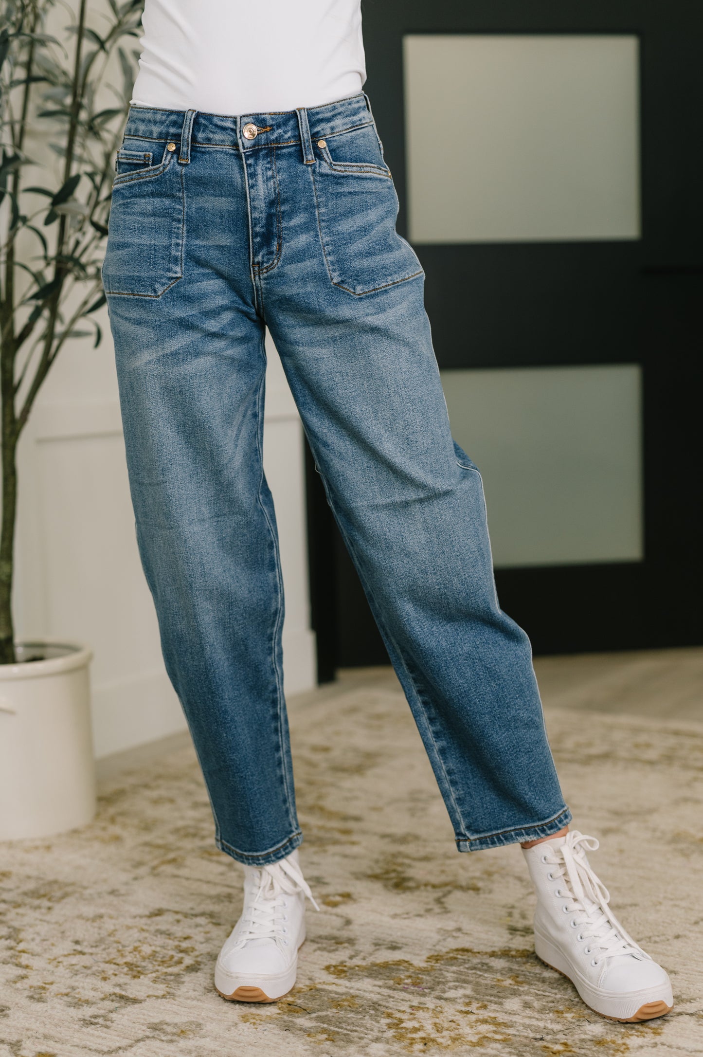 Judy Blue Jeans Bella High Waist Soft Barrel Stitch Thru Pocket