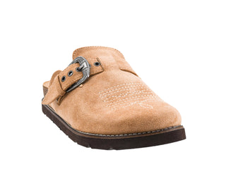 Corky Brokenin Camel bootstich mule slip-on shoe