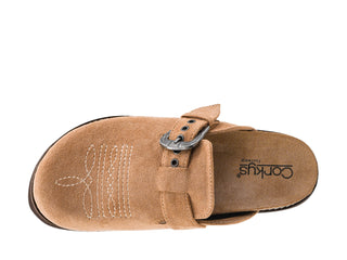 Corky Brokenin Camel bootstich mule slip-on shoe