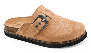 Corky Brokenin Camel bootstich mule slip-on shoe