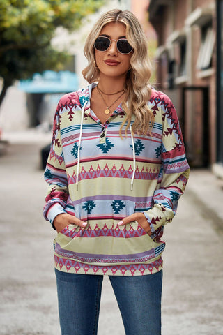 CLEARANCE Aztec hoodie sweatshirt