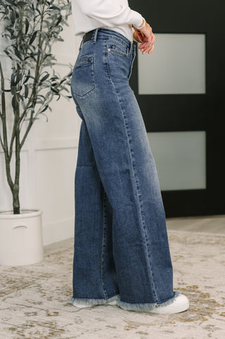 Judy Blue Karla High Waist Column Straight Button-Fly & Back Welt Pkts
