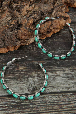 Hoop earrings Pink, Red, Black or Turquoise