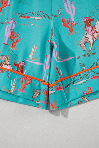 western pajama PJ set