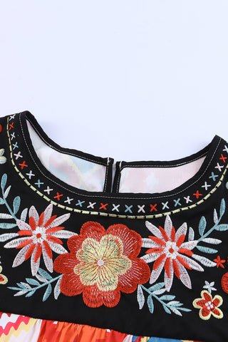 CLEARANCE Floral Aztec Geometric Cap Sleeve Top