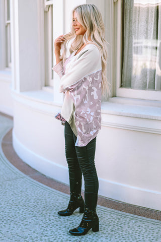 CLEARANCE Exposed Seam Patchwork Oversized Top