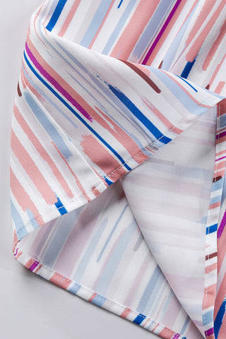 CLEARANCE Multicolor Striped Splash Half Sleeve Blouse