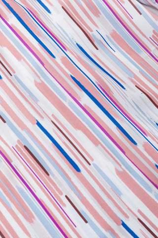 CLEARANCE Multicolor Striped Splash Half Sleeve Blouse