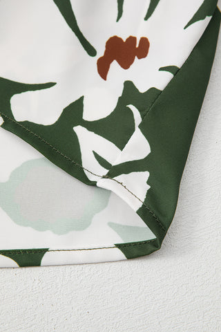 CLEARANCE Green Allover Abstract Print Top