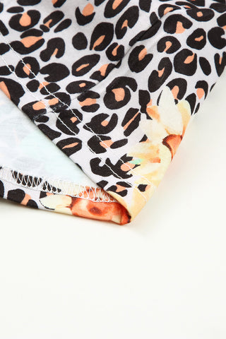 CLEARANCE Sunflower Print Cross Neck T-Shirt