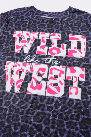 ***CLEARANCE*** Black WILD like the WEST Leopard Tee