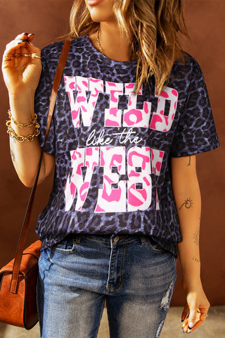 ***CLEARANCE*** Black WILD like the WEST Leopard Tee