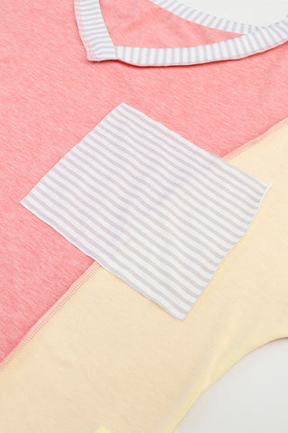 CLEARANCE Striped Color Block Splicing Long Sleeve Shirt