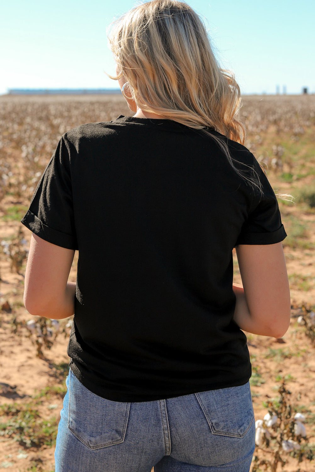 Black Animal Print Cross Graphic Tee