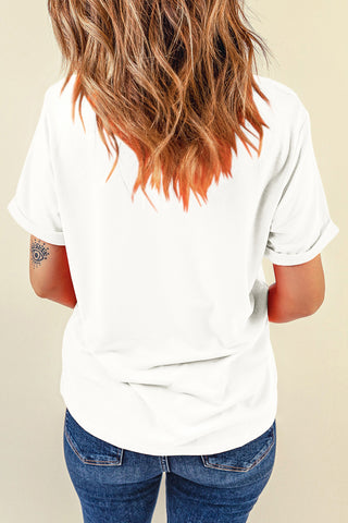 Casual Plain Crew Neck Tee black or white