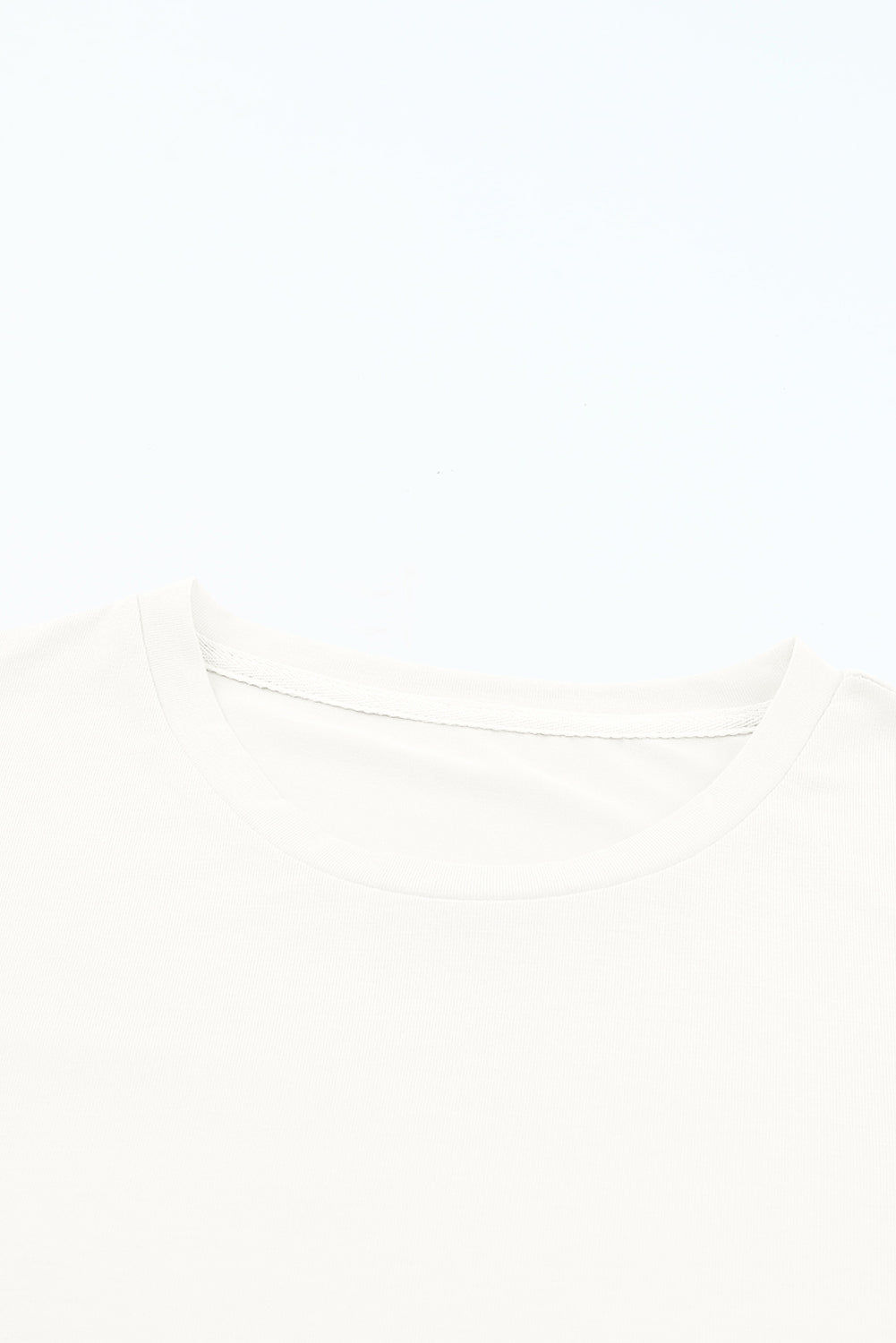Casual Plain Crew Neck Tee black or white