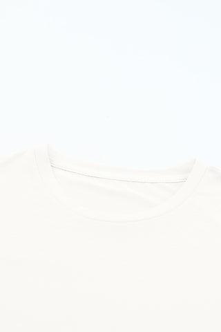 Casual Plain Crew Neck Tee black or white