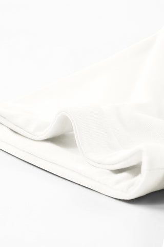 Casual Plain Crew Neck Tee black or white