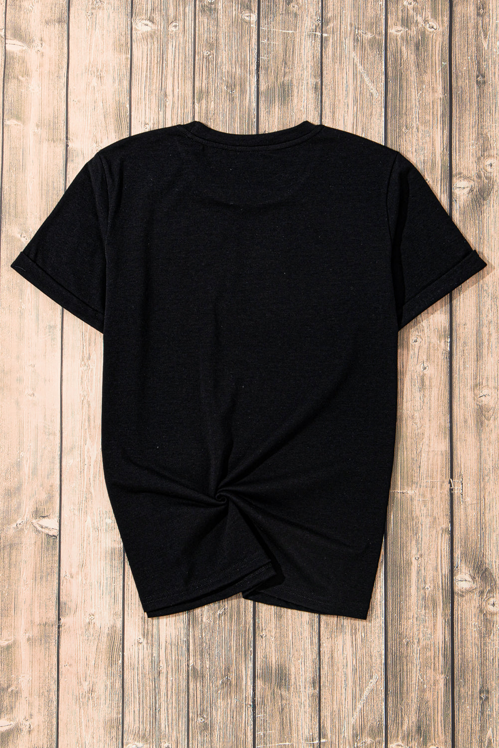 Casual Plain Crew Neck Tee black or white