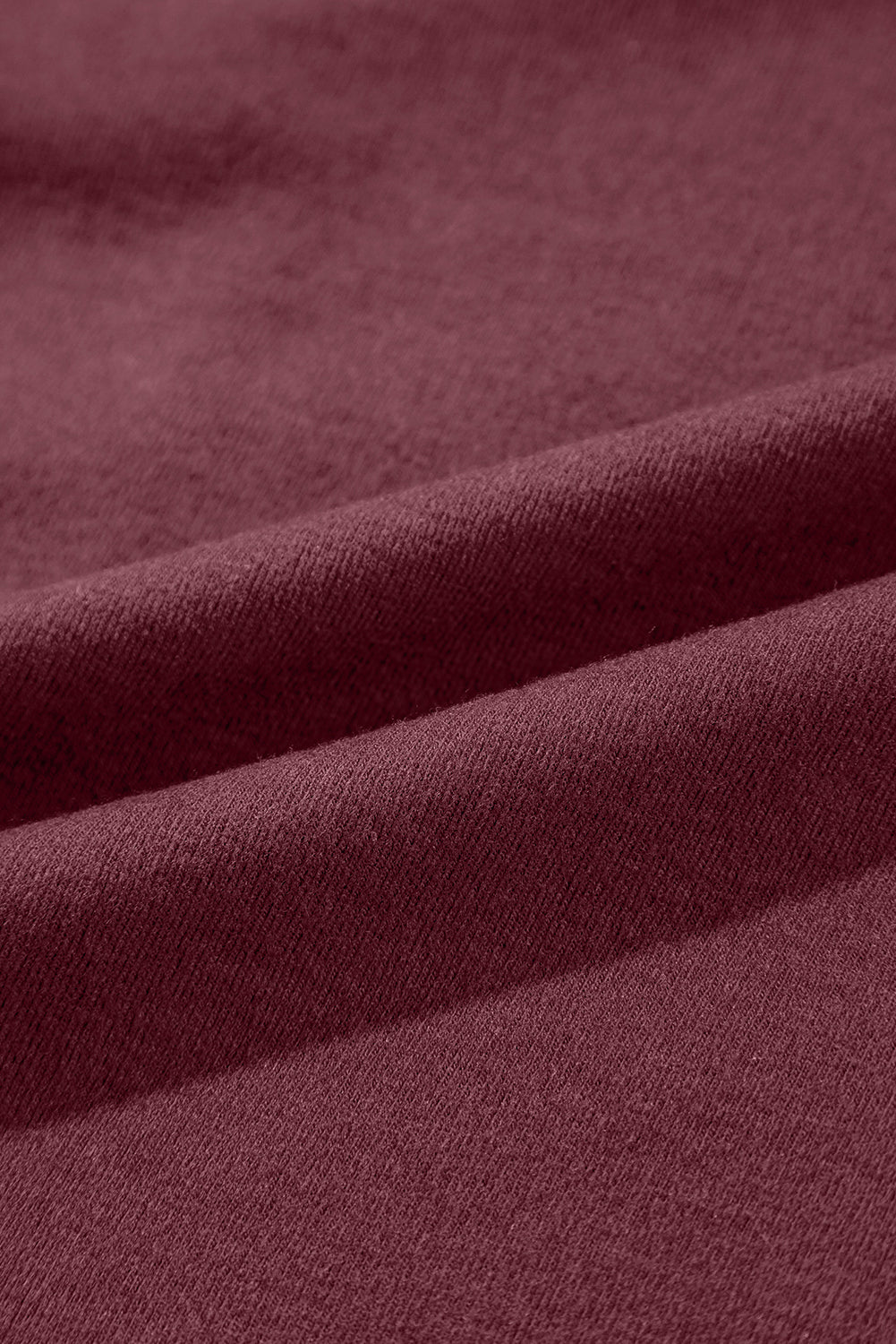 Red Dahlia Solid Exposed Seam Crew Neck Long Sleeve Top