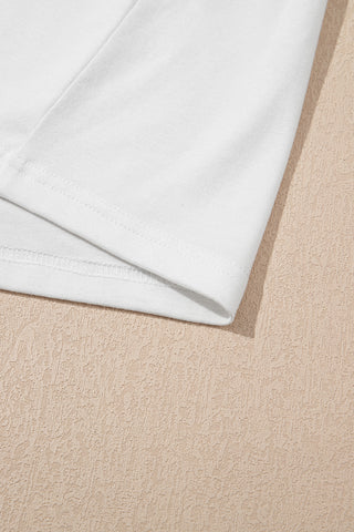 CLEARANCE White Hollow Out Embroidered Flounce Sleeve Blouse
