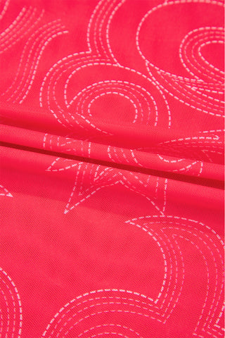 Red Western boot stitch Mesh T Shirt