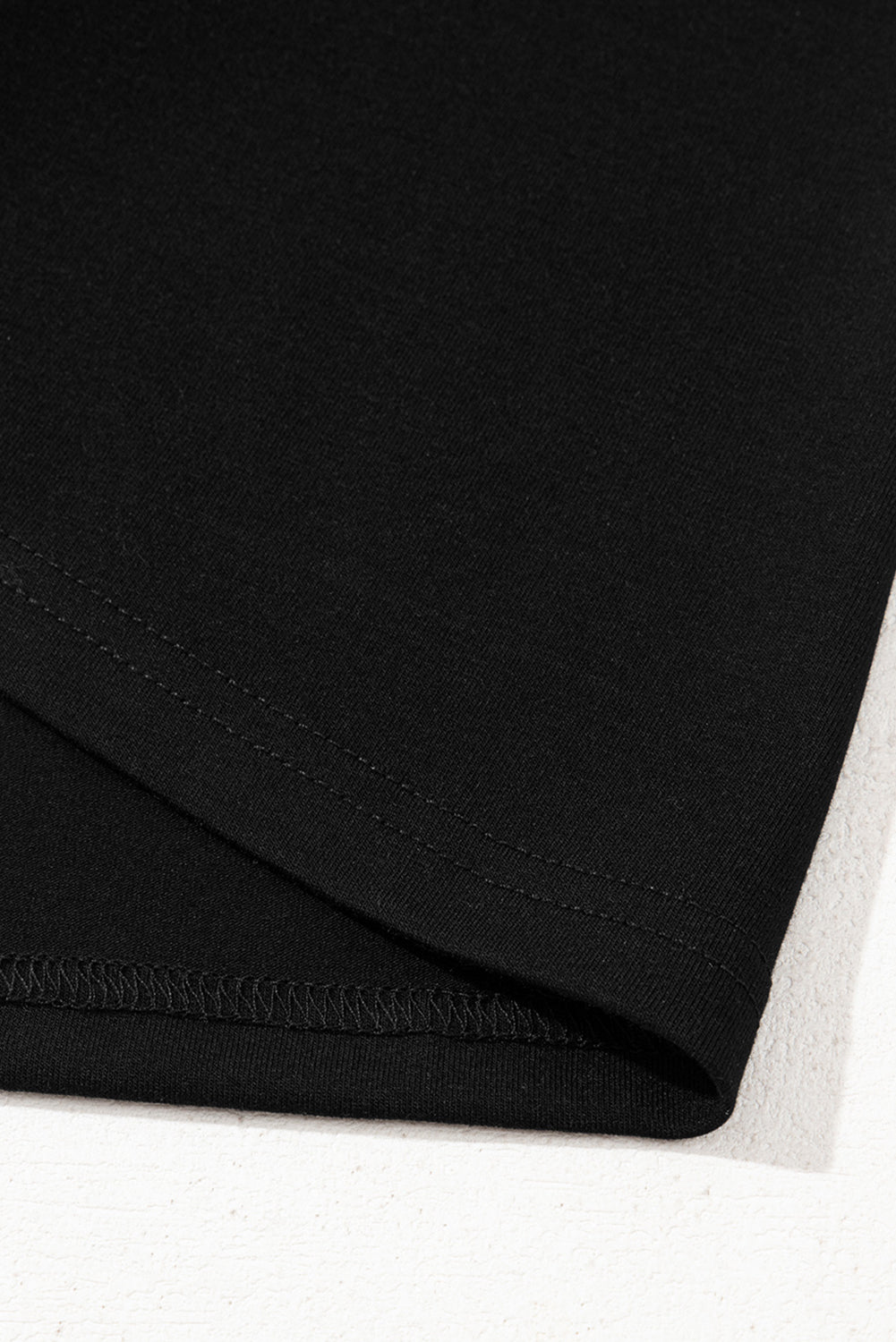 Black Crisscross V Neck Butterfly Sleeve T Shirt