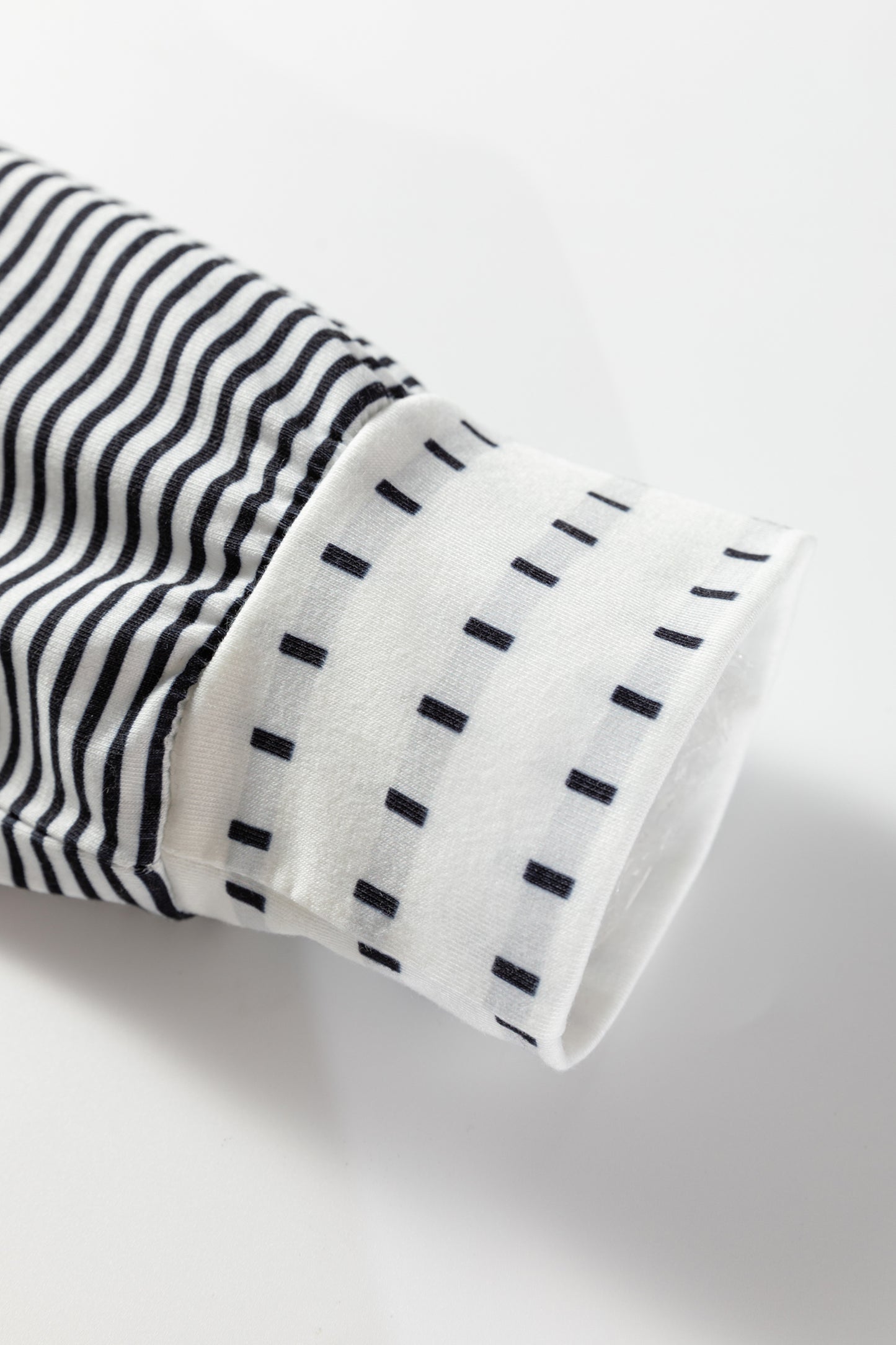 Black Stripe Raglan Patchwork Long Sleeve Tee