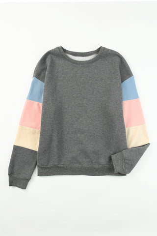 CLEARANCE Block Casual Drop Sleeve Sweatshirt
