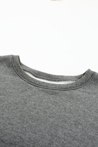 CLEARANCE Block Casual Drop Sleeve Sweatshirt