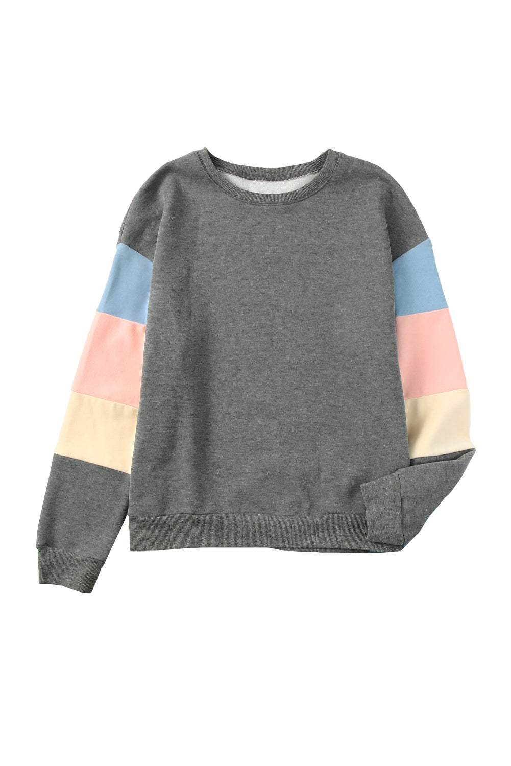 Color Block Casual Drop Sleeve Sweatshirt