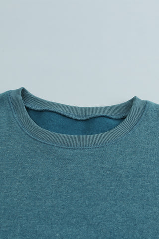 CLEARANCE Block Casual Drop Sleeve Sweatshirt