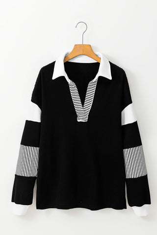 CLEARANCE Patchwork Collar Sweatshirt