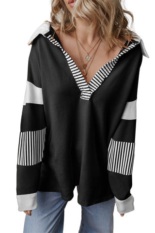 CLEARANCE Patchwork Collar Sweatshirt