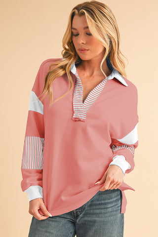 CLEARANCE Patchwork Collar Sweatshirt