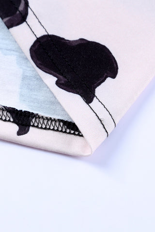 CLEARANCE Black Western Pattern Cow Patchwork Open Front Cardigan