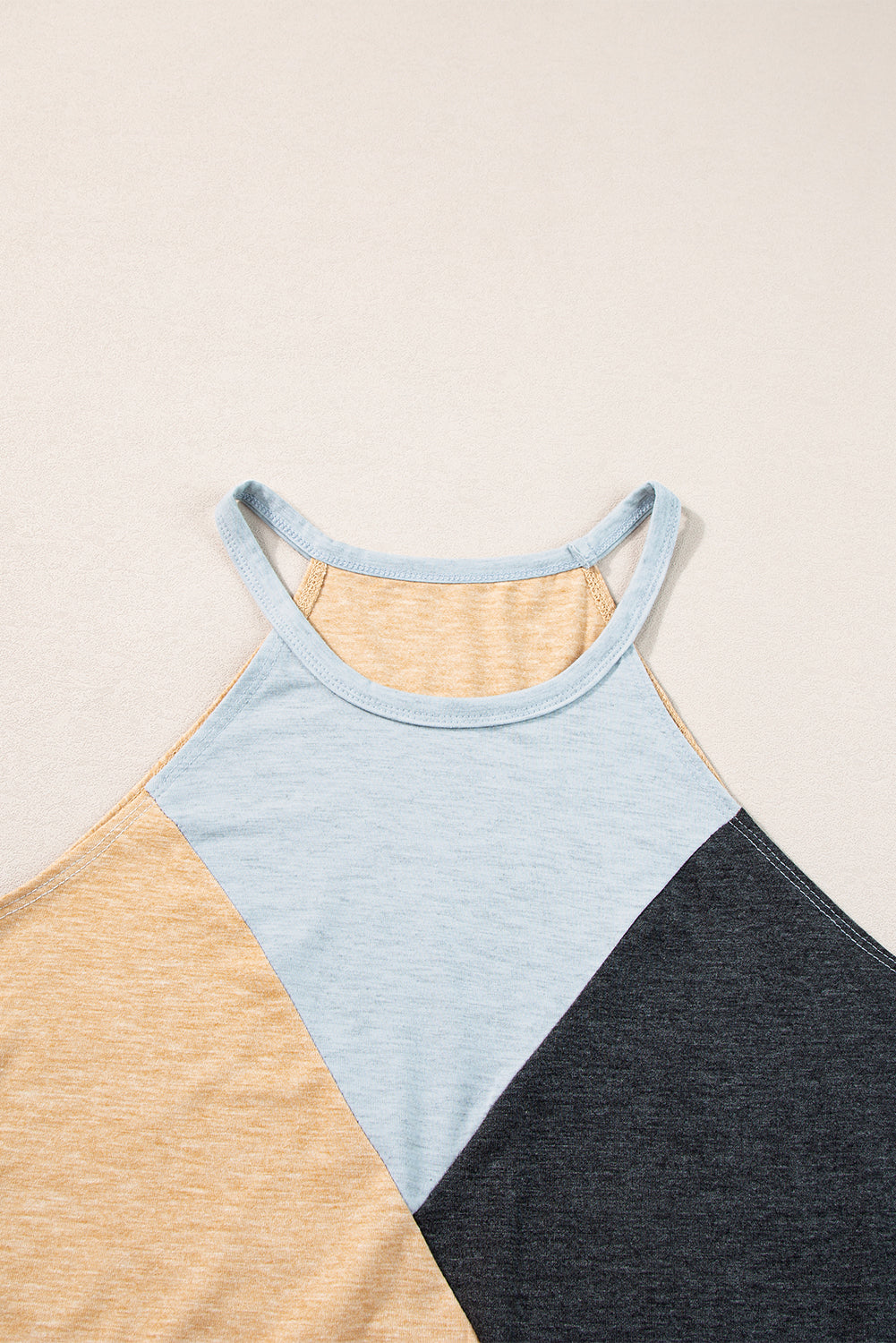 Color Block Crewneck Tank Top