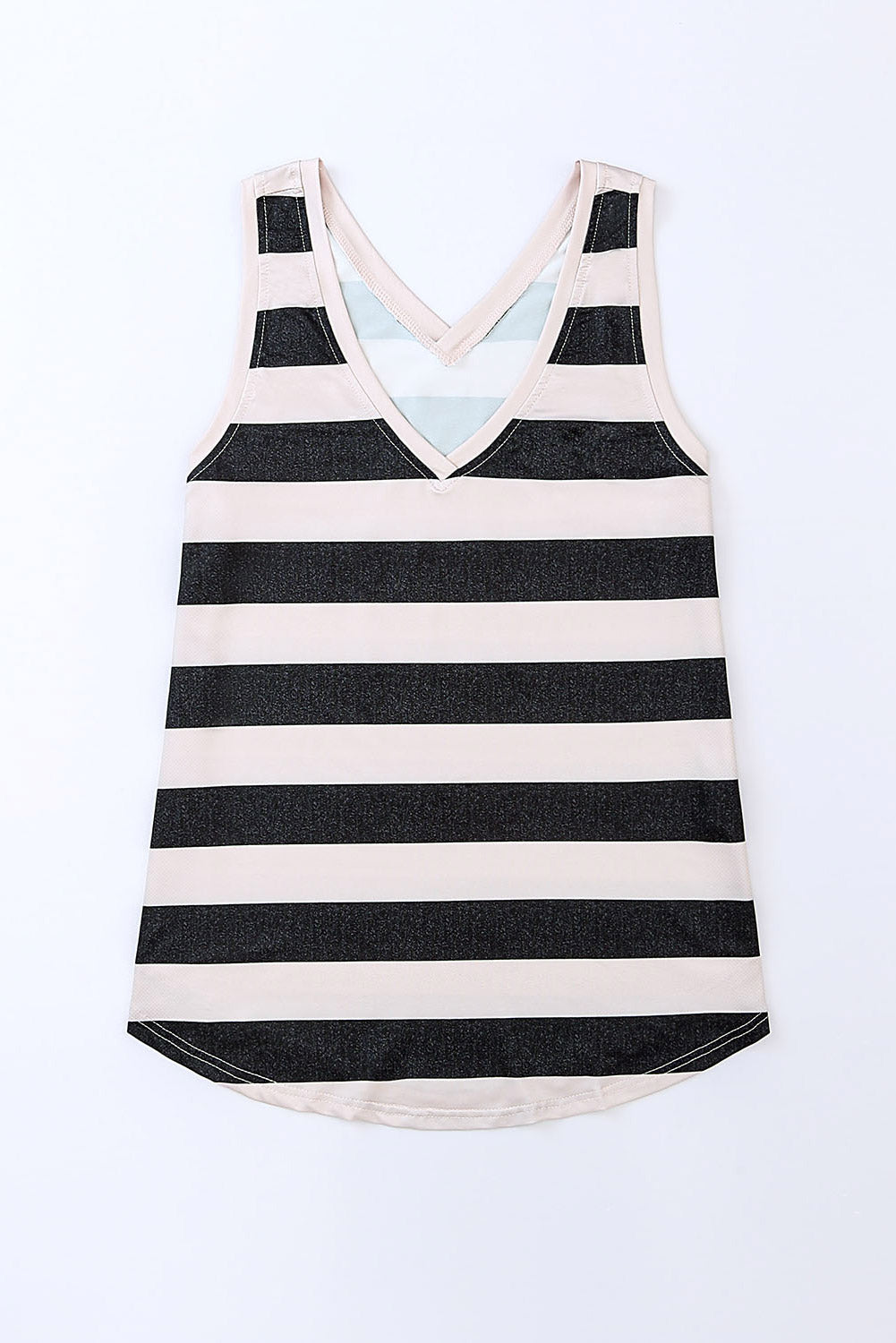 Striped V Neck Tank Top