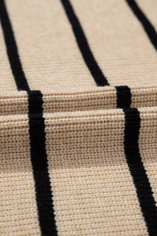 CLEARANCE Stripe Shawl Neckline Open Cardigan with Pockets